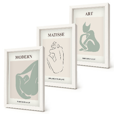 Mur de cadres Figures abstraites aux teintes pastel d'Henri Matisse