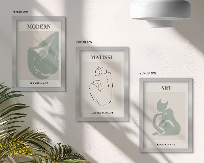 Mur de cadres Figures abstraites aux teintes pastel d'Henri Matisse