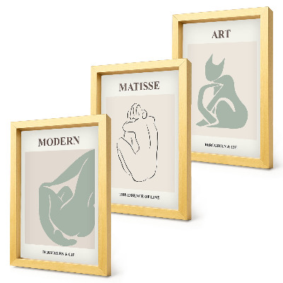 Mur de cadres Figures abstraites aux teintes pastel d'Henri Matisse