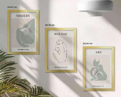 Mur de cadres Figures abstraites aux teintes pastel d'Henri Matisse