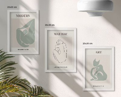 Mur de cadres Figures abstraites aux teintes pastel d'Henri Matisse