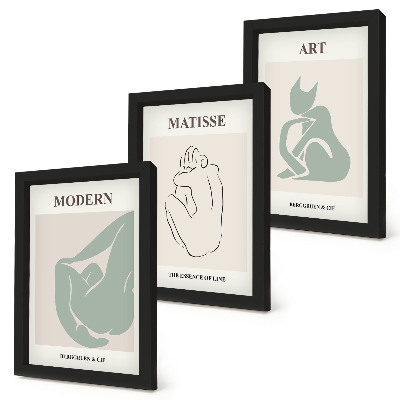 Mur de cadres Figures abstraites aux teintes pastel d'Henri Matisse