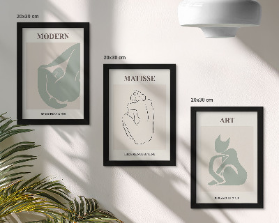 Mur de cadres Figures abstraites aux teintes pastel d'Henri Matisse