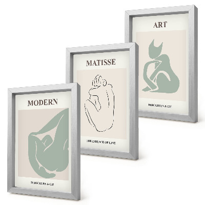 Mur de cadres Figures abstraites aux teintes pastel d'Henri Matisse