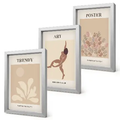 Formes et figures abstraites d'Henri Matisse ensemble de 3 tableaux