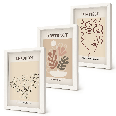 Mur de cadres Motifs et lignes végétales dans un style moderne
