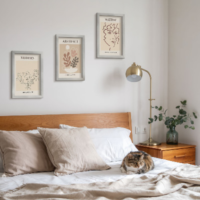 Mur de cadres Motifs et lignes végétales dans un style moderne