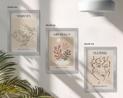 Mur de cadres Motifs et lignes végétales dans un style moderne