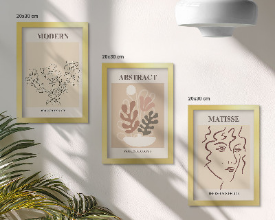 Mur de cadres Motifs et lignes végétales dans un style moderne