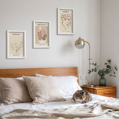 Mur de cadres Motifs et lignes végétales dans un style moderne