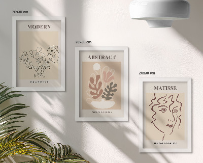 Mur de cadres Motifs et lignes végétales dans un style moderne