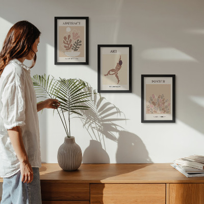 Ensemble de 3 tableaux Compositions abstraites élégantes d'Henri Matisse