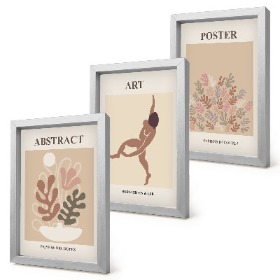 Ensemble de 3 tableaux Compositions abstraites élégantes d'Henri Matisse