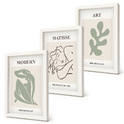 Mur de cadres Des personnages et des plantes stylés dans un design minimaliste
