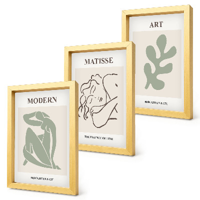 Mur de cadres Des personnages et des plantes stylés dans un design minimaliste