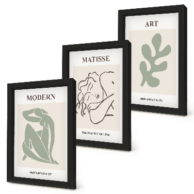 Mur de cadres Des personnages et des plantes stylés dans un design minimaliste