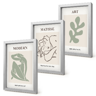 Mur de cadres Des personnages et des plantes stylés dans un design minimaliste