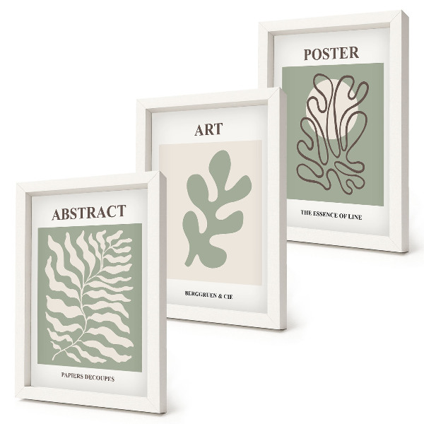 Ensemble de 3 tableaux Les affiches florales d'Henri Matisse