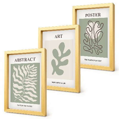 Ensemble de 3 tableaux Les affiches florales d'Henri Matisse