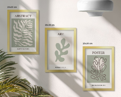 Ensemble de 3 tableaux Les affiches florales d'Henri Matisse