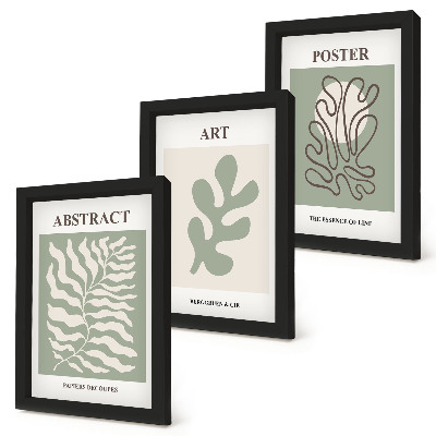 Ensemble de 3 tableaux Les affiches florales d'Henri Matisse