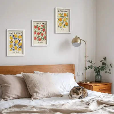 Mur de cadres affiches florales de Londres, Milan et Paris