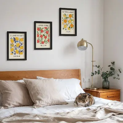 Mur de cadres affiches florales de Londres, Milan et Paris