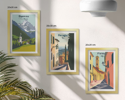 Mur de cadres Paysages de montagne et rues des villes italiennes