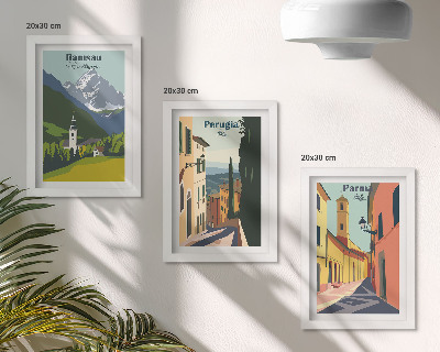 Mur de cadres Paysages de montagne et rues des villes italiennes