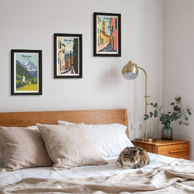 Mur de cadres Paysages de montagne et rues des villes italiennes