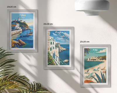 Mur de cadres Paysages côtiers pittoresques des destinations touristiques