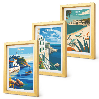 Mur de cadres Paysages côtiers pittoresques des destinations touristiques