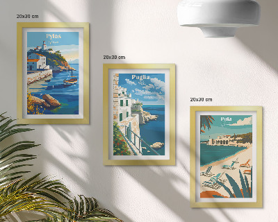 Mur de cadres Paysages côtiers pittoresques des destinations touristiques