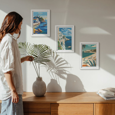 Mur de cadres Paysages côtiers pittoresques des destinations touristiques