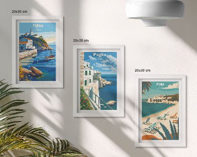 Mur de cadres Paysages côtiers pittoresques des destinations touristiques