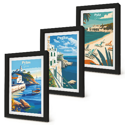Mur de cadres Paysages côtiers pittoresques des destinations touristiques