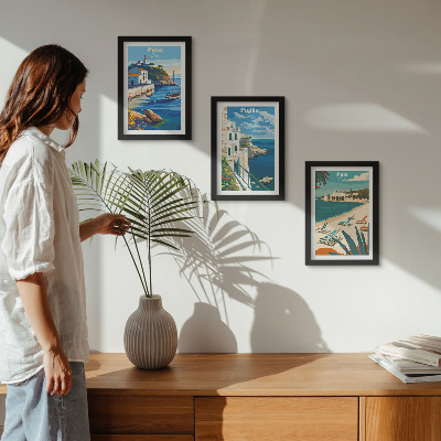 Mur de cadres Paysages côtiers pittoresques des destinations touristiques
