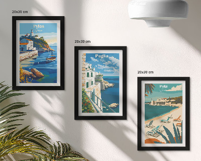 Mur de cadres Paysages côtiers pittoresques des destinations touristiques