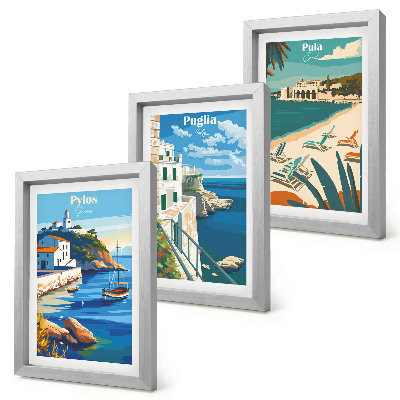 Mur de cadres Paysages côtiers pittoresques des destinations touristiques