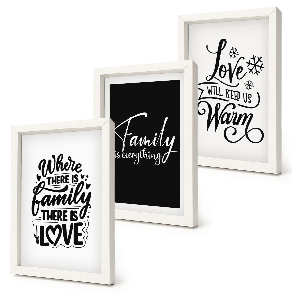 Mur de cadres Famille, amour, chaleur, foyer, citations inspirantes