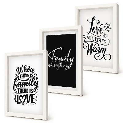 Mur de cadres Famille, amour, chaleur, foyer, citations inspirantes