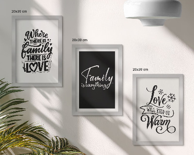 Mur de cadres Famille, amour, chaleur, foyer, citations inspirantes