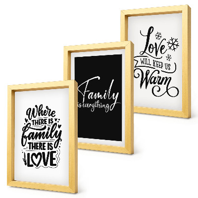 Mur de cadres Famille, amour, chaleur, foyer, citations inspirantes