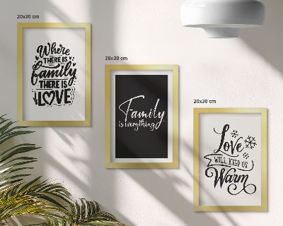 Mur de cadres Famille, amour, chaleur, foyer, citations inspirantes