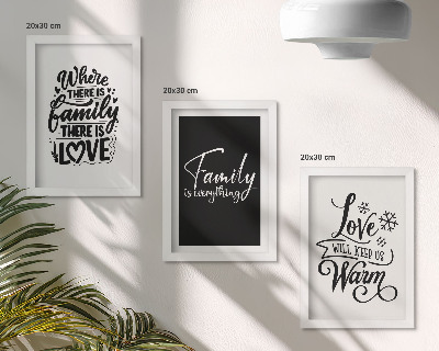 Mur de cadres Famille, amour, chaleur, foyer, citations inspirantes