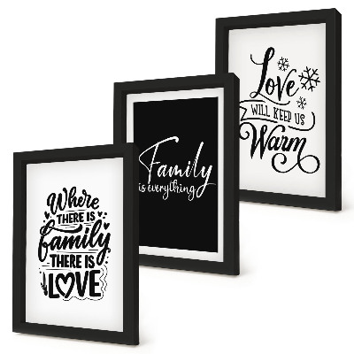 Mur de cadres Famille, amour, chaleur, foyer, citations inspirantes
