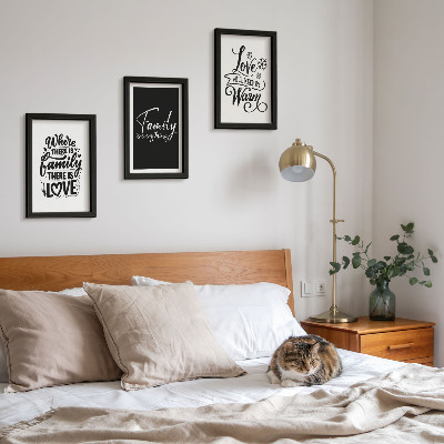Mur de cadres Famille, amour, chaleur, foyer, citations inspirantes