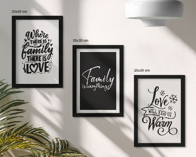 Mur de cadres Famille, amour, chaleur, foyer, citations inspirantes