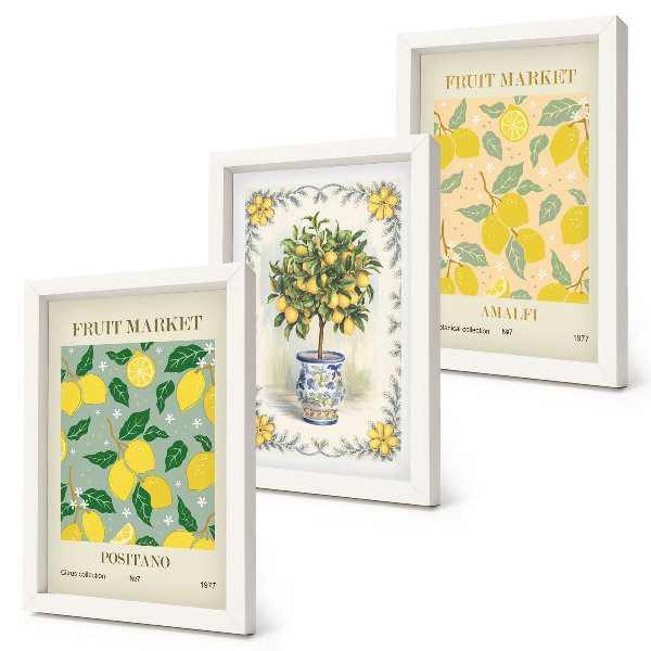 Mur de cadres Affiches italiennes sur les agrumes et les fruits
