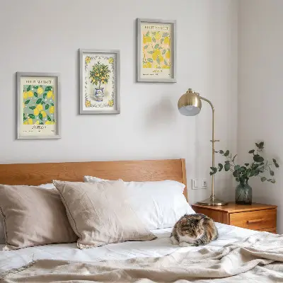 Mur de cadres affiches de fruits et agrumes italiens